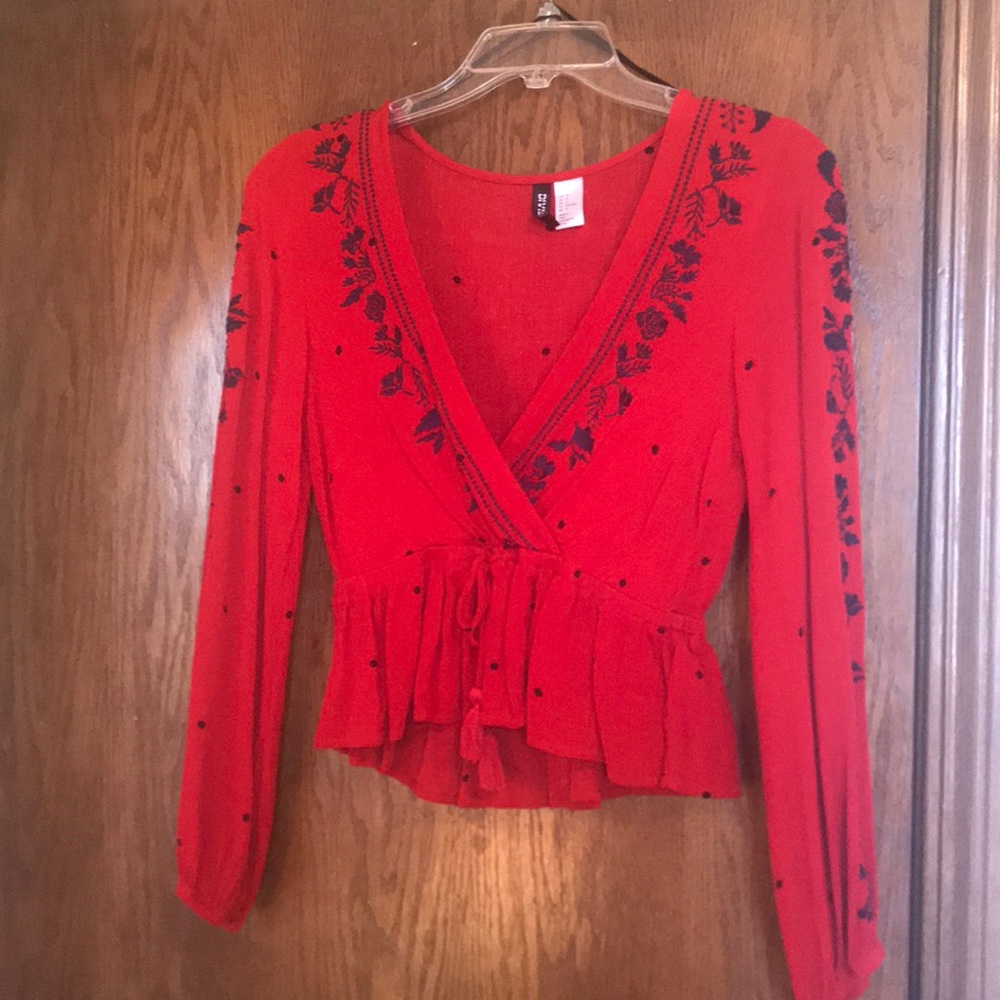Red blouse